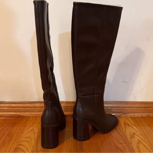 DV By Dolce Vita Tall Flapper Boot, Dark Brown, Inside Zip, 3.4” Heel, 7 - Picture 4 of 10